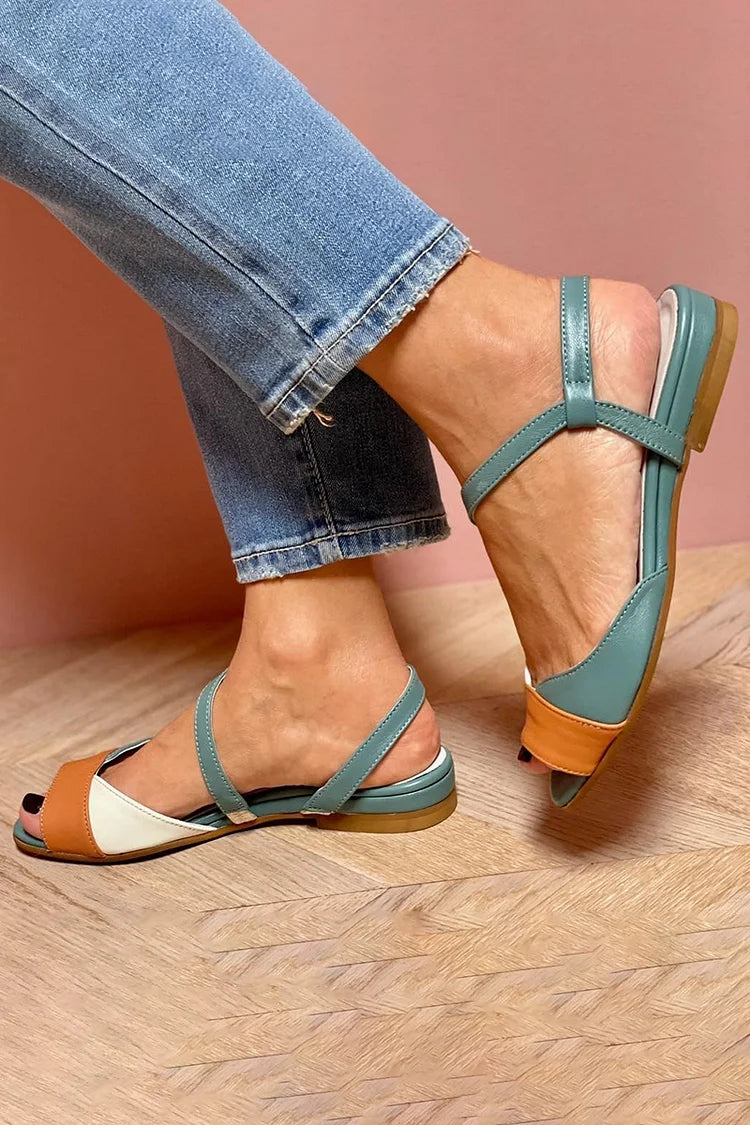 GINEVRA | Elegante Trikolor Åpen-Tå Sandaler for et sofistikert utseende