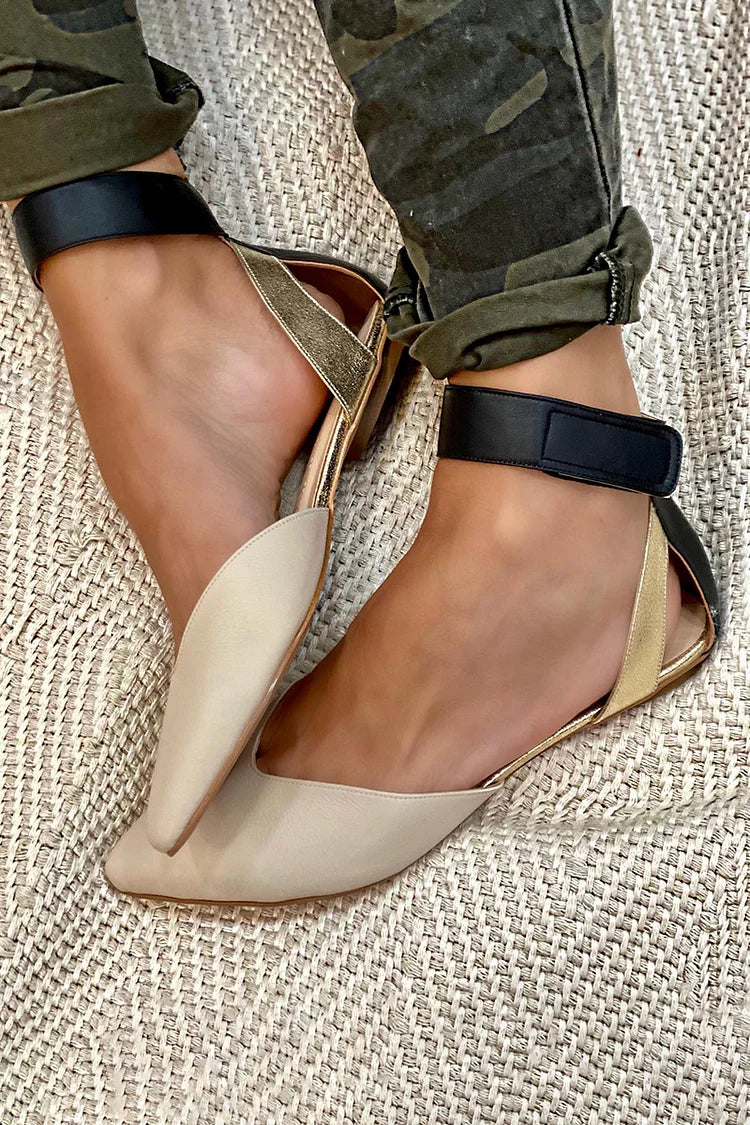 ELENA | Elegante spisse ballerinaer med ankelrem for en raffinert stil