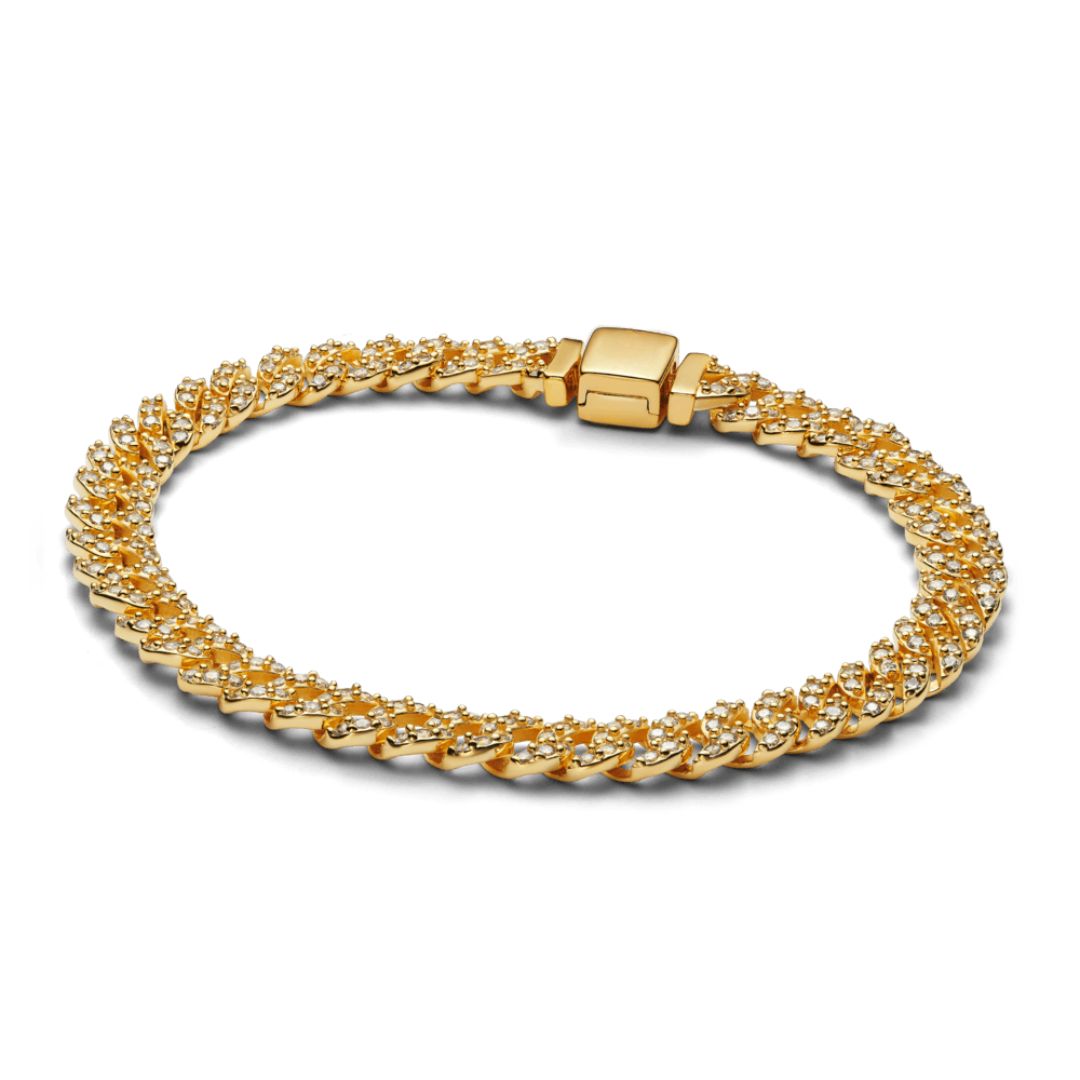 Moissanitt Kubansk Armbånd | Gull 18k