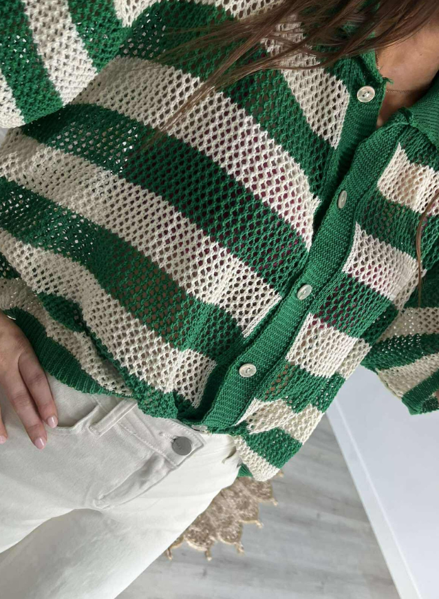 LINE - Heklet topp Groen