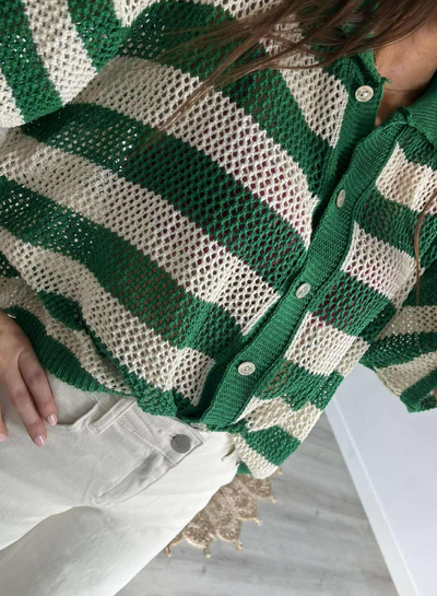 LINE - Heklet topp Groen