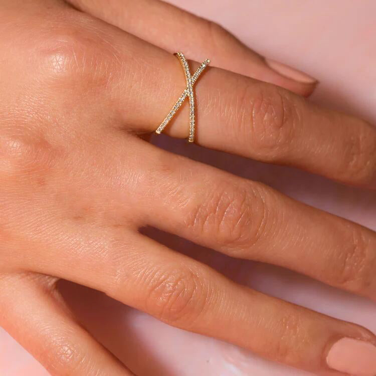 Korsring Nia Gull Diamant | 18k Gull