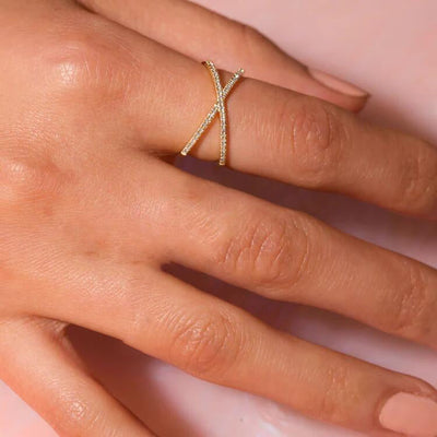 Korsring Nia Gull Diamant | 18k Gull