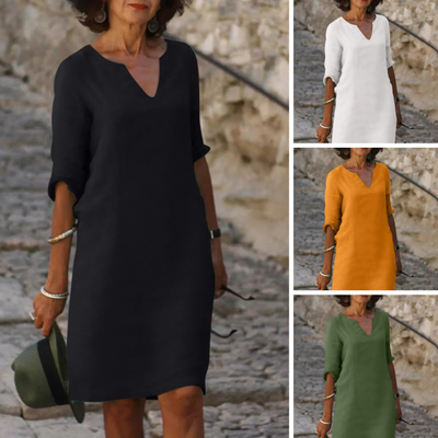 JOSETTE – Elegant kjole med V-hals