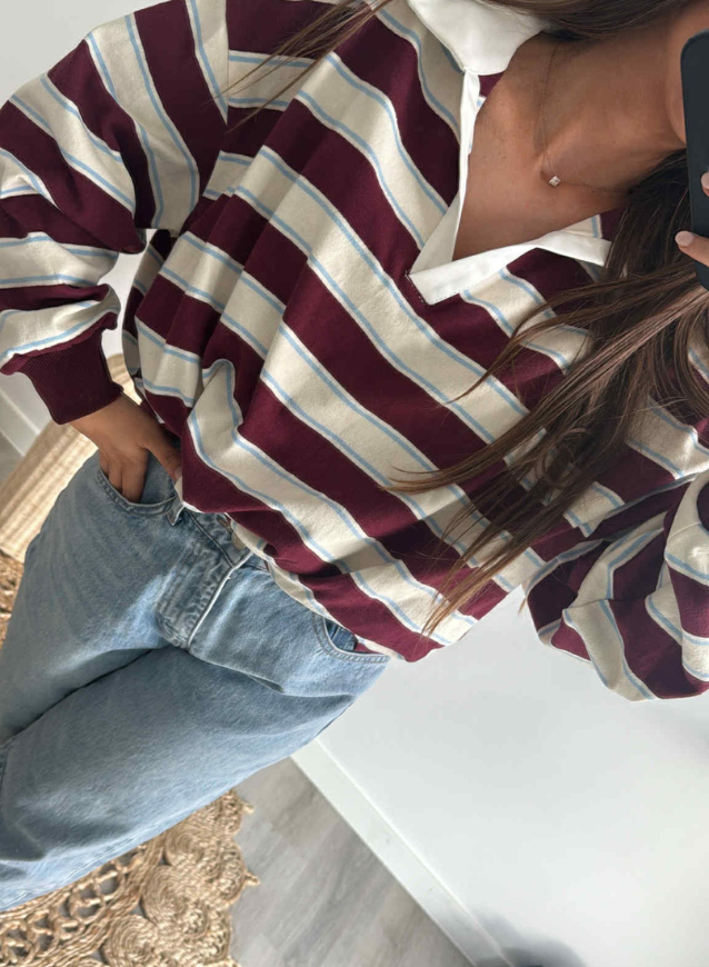 MACY - Polosweater bordeaux