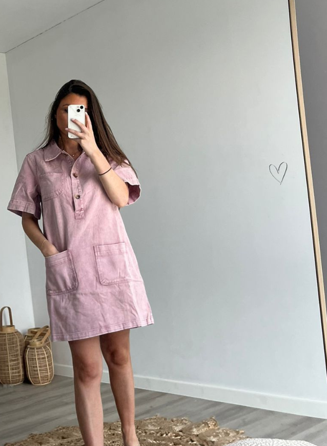 LOUA - Jeanskjole Lys Rosa