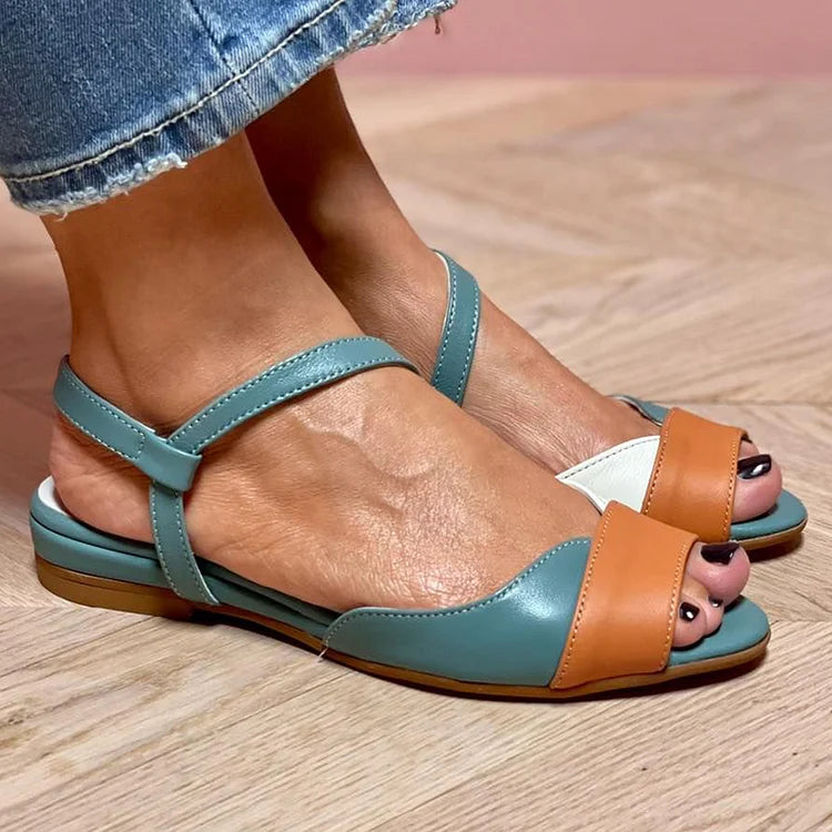 GINEVRA | Elegante Trikolor Åpen-Tå Sandaler for et sofistikert utseende