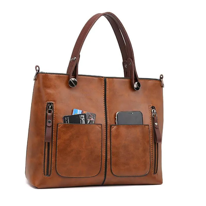 Maelis™ - Skinn Skulderveske" can be rewritten as "Maelis™ - Leather Shoulder Bag.