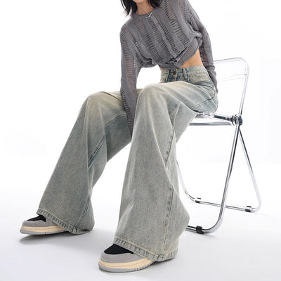 Retrovaskede løse jeans