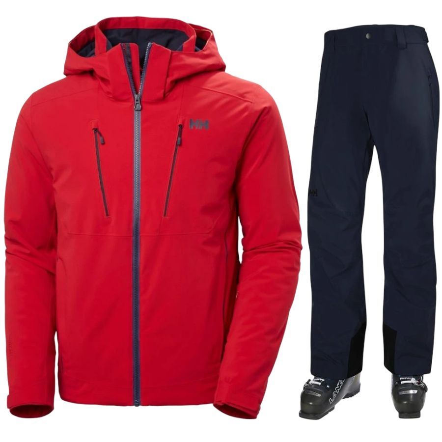(Skidsett) Alpha/Legendary, ski set, men, red/navy
