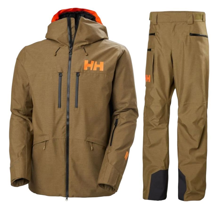(Skidsett) Garibaldi 2.0, ski set, men, brown