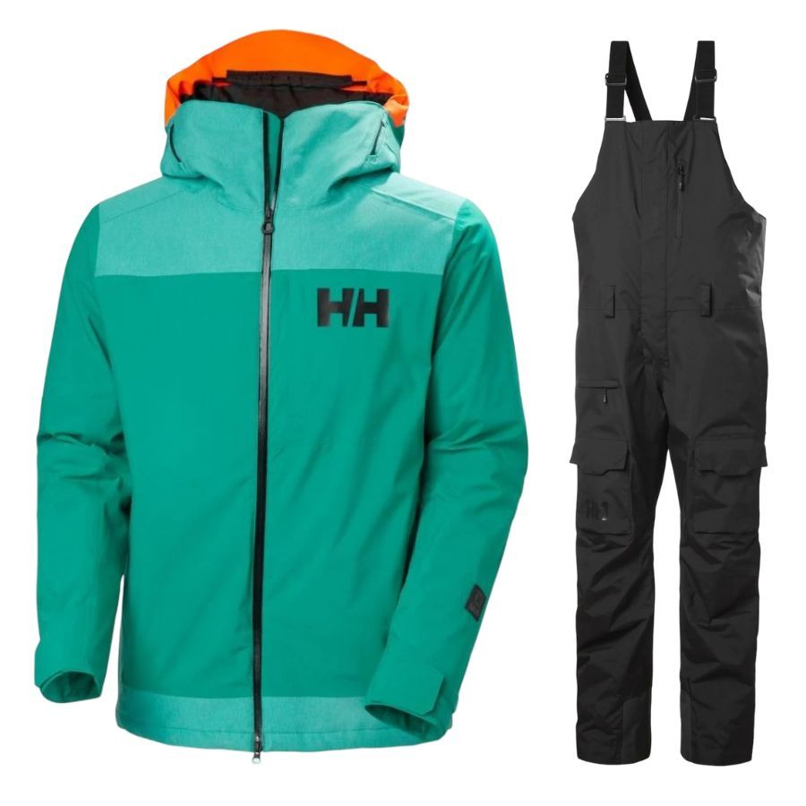 (Skidsett) Powdreamer 2.0/Sogn Bib Cargo, ski set, men, green/black