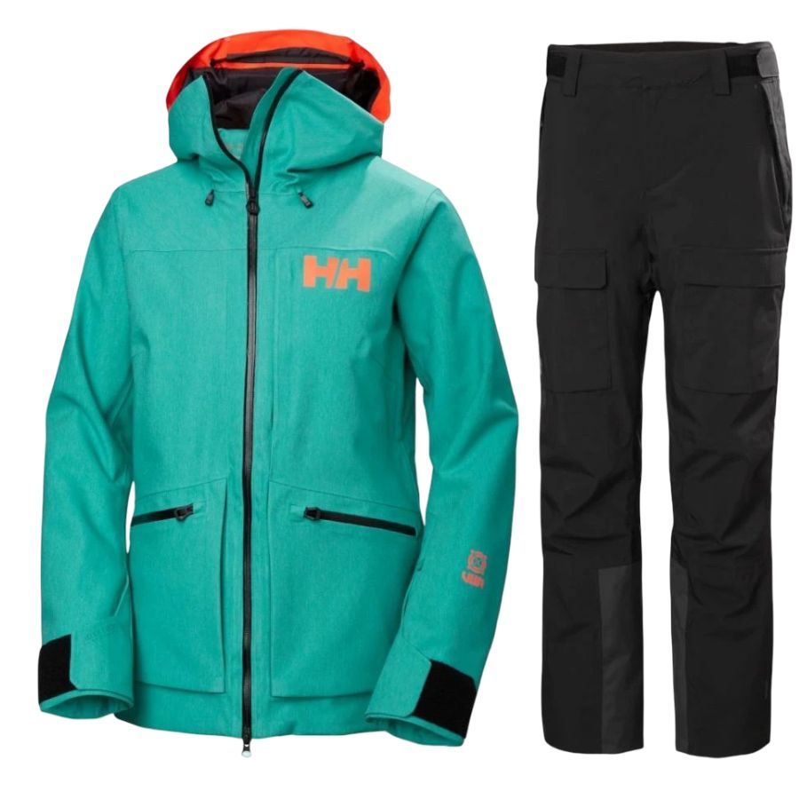 (Skidsett) Powderqueen 3.0/Switch Cargo 2.0, ski set, women, green/black