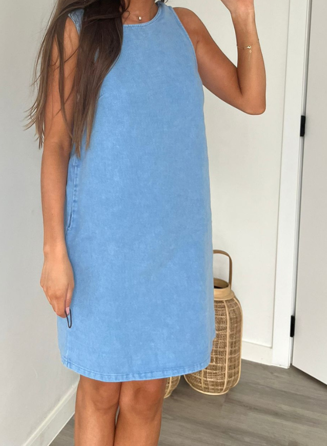 MANON - Jeanskjole Blå