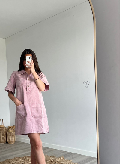 LOUA - Jeanskjole Lys Rosa