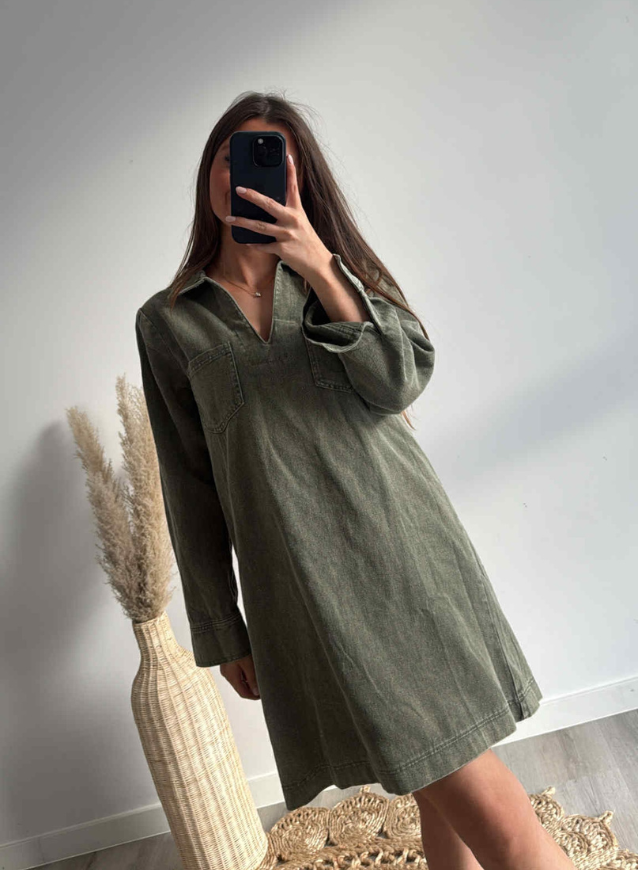 MIRTE - Kaki Jeanskjole