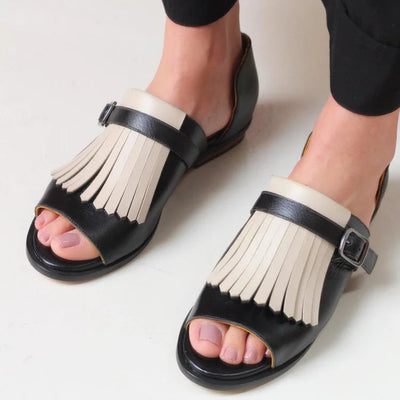 LUCREZIA | Elegante Sandaler med Plattform og Motefringe
