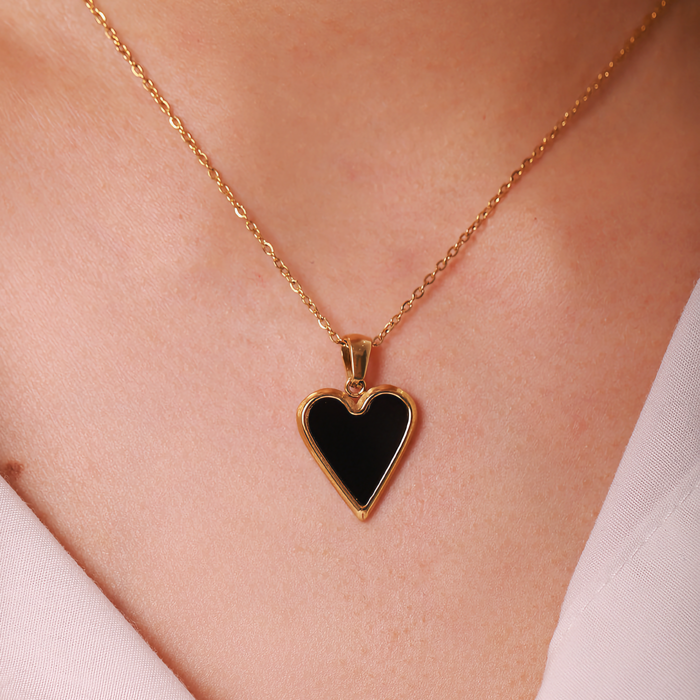 Blythe Halskjede med hjerte | 18k Gull