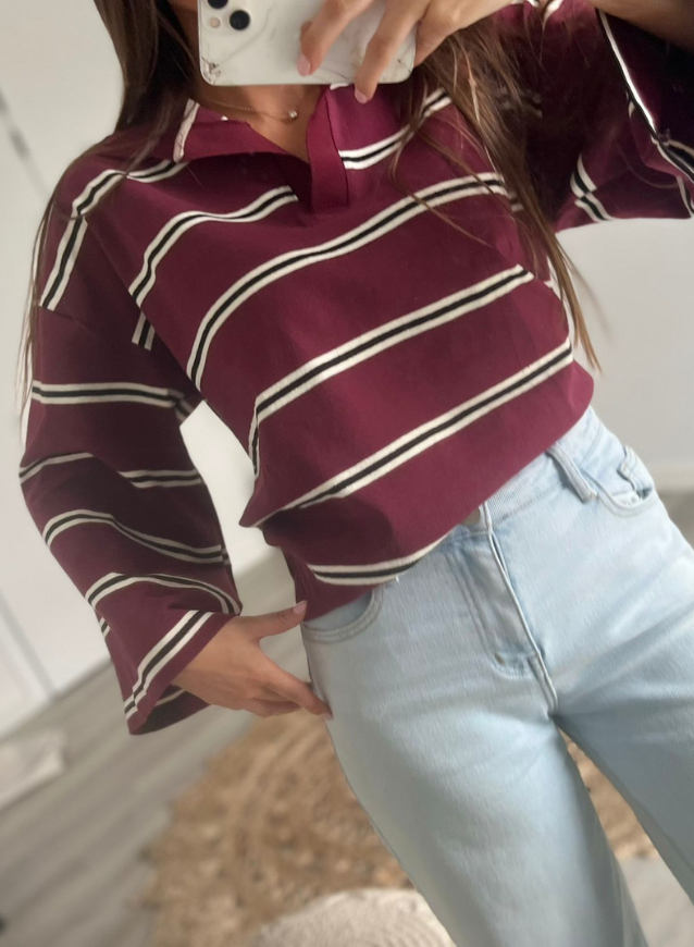 CHIARA - Trøye polo bordeaux