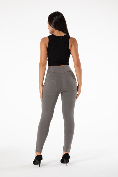 Tight grå leggings med høy midje