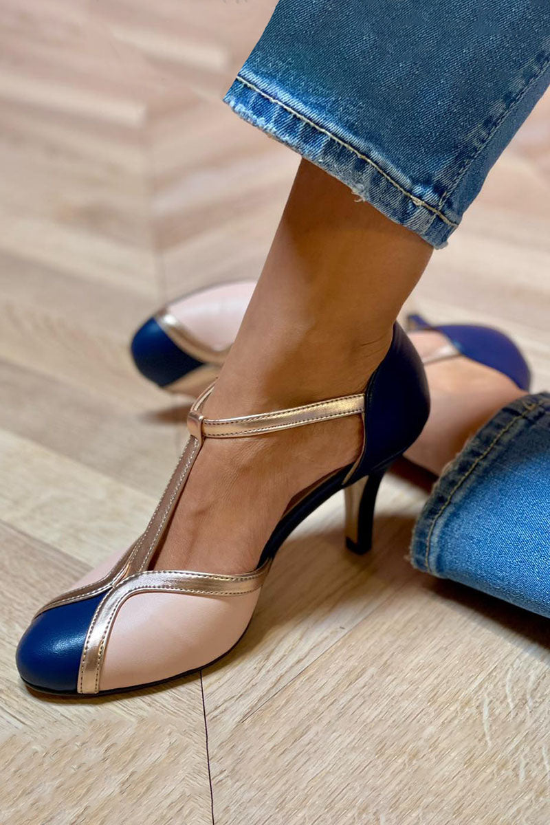 Laya™ | Elegante pumps med T-stropp, rund tå, fargerike og ekstremt komfortable