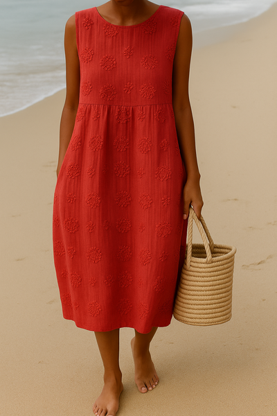 Elena | Brodert Kjole for Naturlig Eleganse