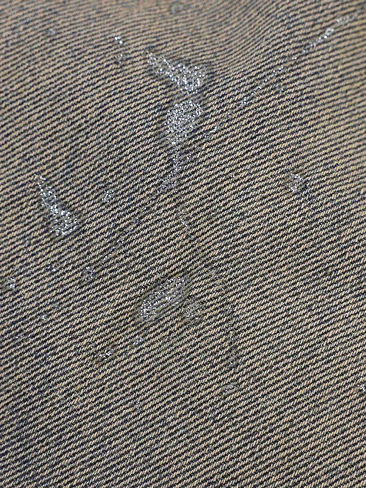Retro asymmetrisk vaskede jeans