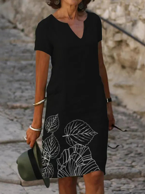 JOSETTE – Elegant kjole med V-hals