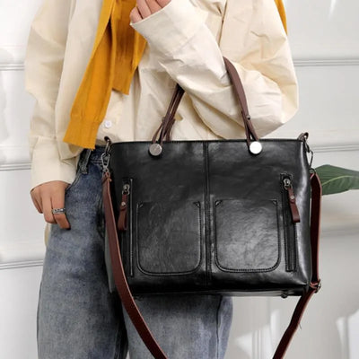 Maelis™ - Skinn Skulderveske" can be rewritten as "Maelis™ - Leather Shoulder Bag.