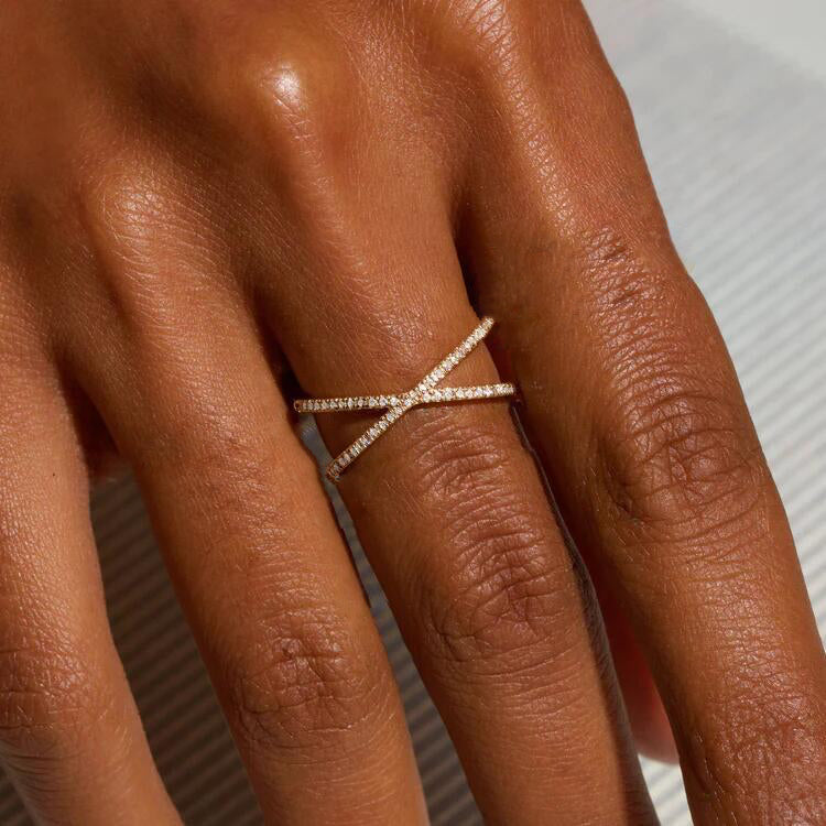 Korsring Nia Gull Diamant | 18k Gull