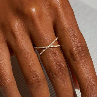 Korsring Nia Gull Diamant | 18k Gull