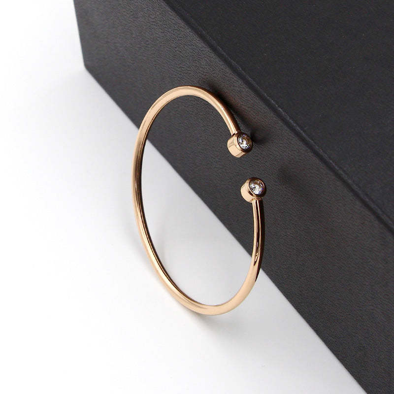 armbånd med dobbelte krystaller | 18k Gull