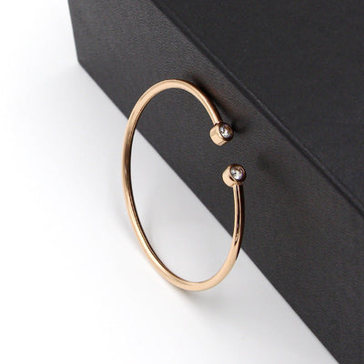 armbånd med dobbelte krystaller | 18k Gull