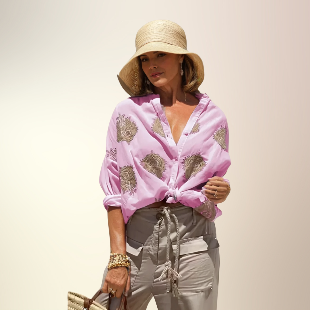 SIMONE – Stilig bluse i Ibiza-stil