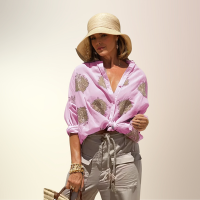 SIMONE – Stilig bluse i Ibiza-stil