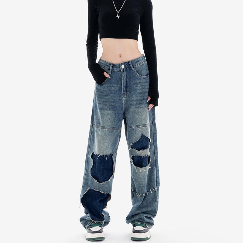 Slitt løse jeans