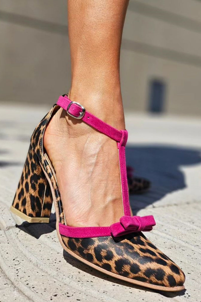 Beauu™ | Elegante Sandaler med Grønn Leopardmønster og Fargerike Detaljer