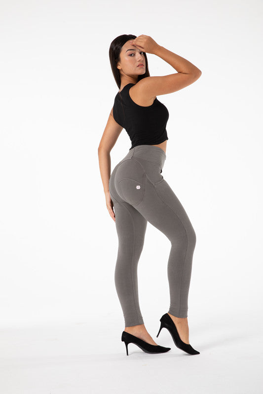Tight grå leggings med høy midje