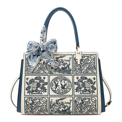 sylvia™ – unik broderi crossbody med sløyfedetalj