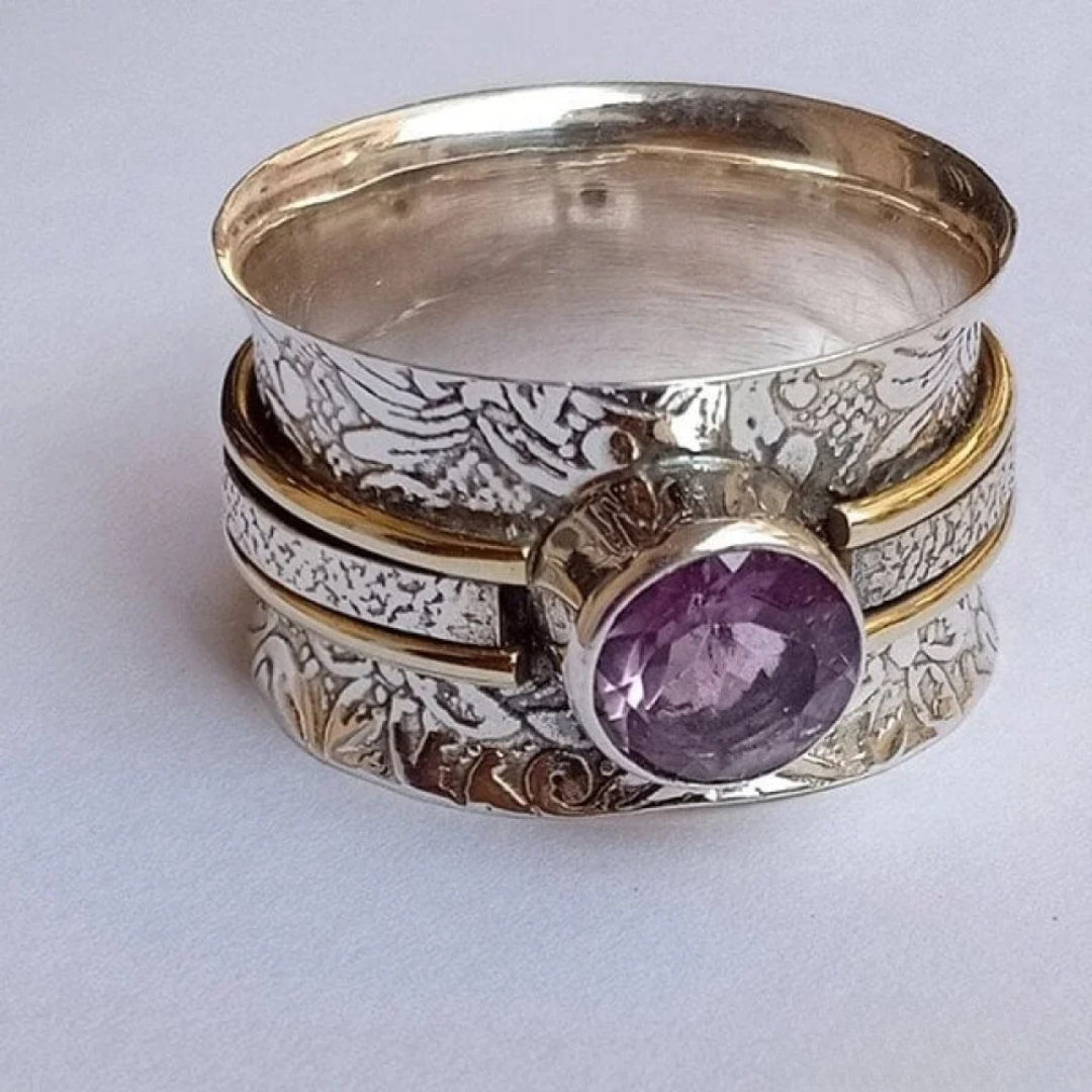 Boheemse krystaller meditasjon ring