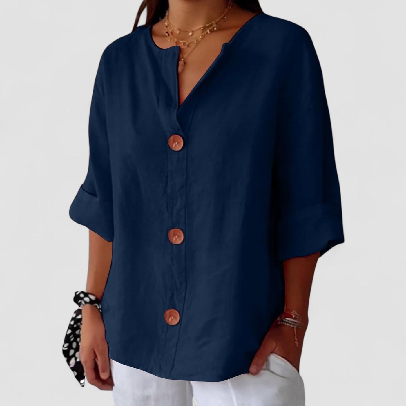 Noora™ | Avslappet linnebluse for tidløs eleganse