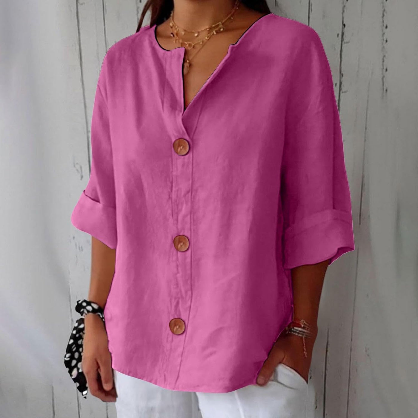 Noora™ | Avslappet linnebluse for tidløs eleganse