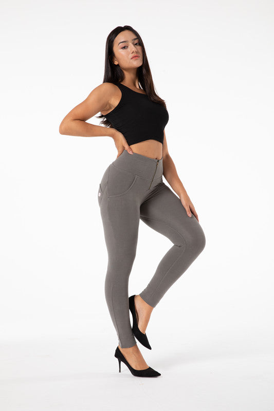 Tight grå leggings med høy midje