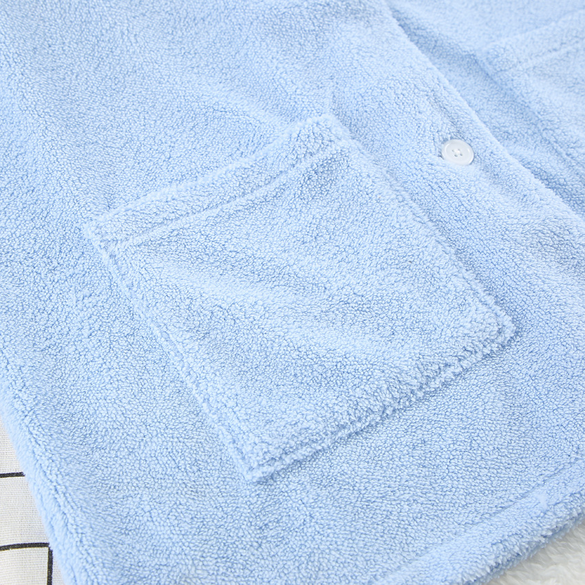 Blå langermet ullpyjamas for kvinner