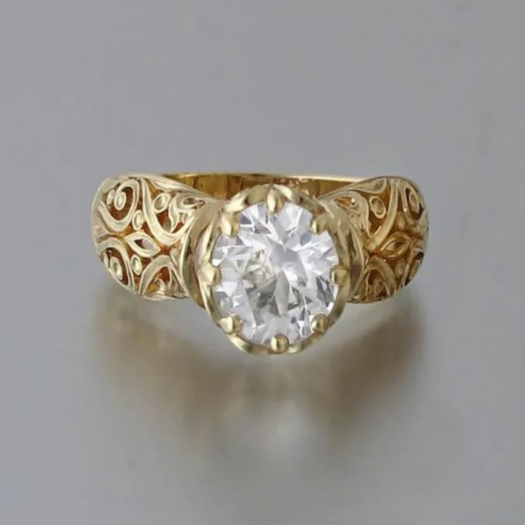 Elegante hvite zirkoniaring