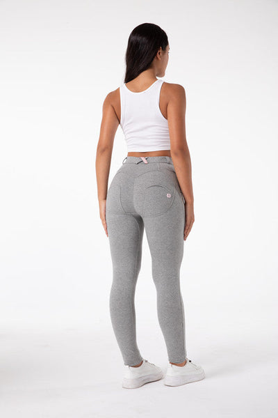Tette lysegrå leggings med høy midje