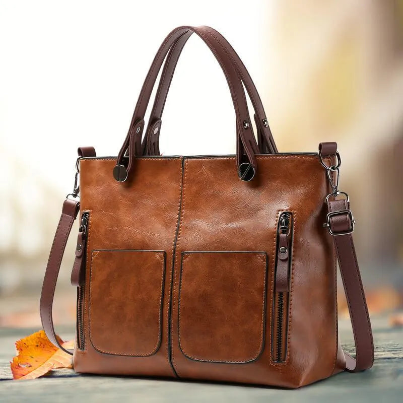 Maelis™ - Skinn Skulderveske" can be rewritten as "Maelis™ - Leather Shoulder Bag.