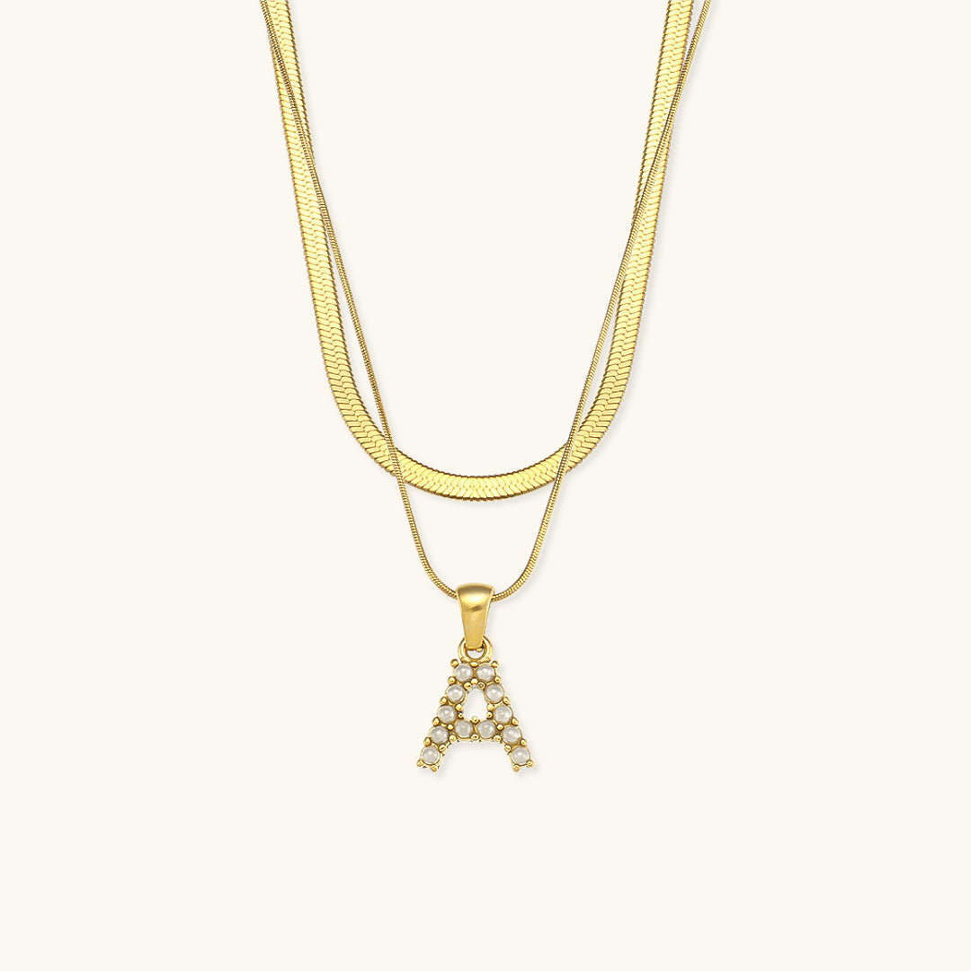 Fiona Lagenweise Initialhalskjede | 18k Gull