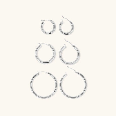 Elegante brede runde øreringer | 18k gull