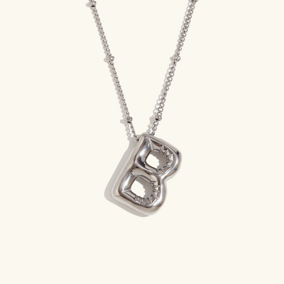 Neseørering med initialer i bobleform | Gull 18k